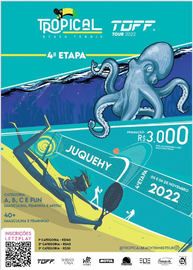 Foto: 4ª Etapa do Tropical Beach Tennis Toff Tour 2022 reunirá 360 atletas em Juquehy 