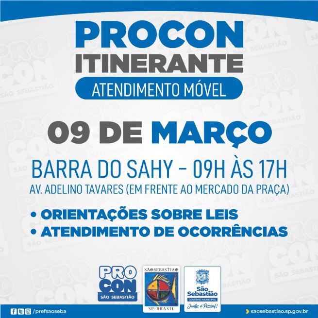 Foto: Prefeitura de São Sebastião promove “Procon Itinerante” para auxiliar munícipes da Costa Sul