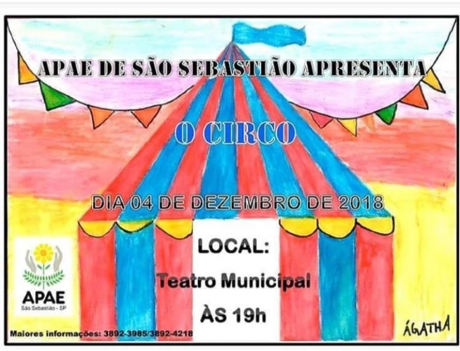 Foto: APAE apresenta “O Circo” no Teatro Municipal hoje (04/12) às 19h