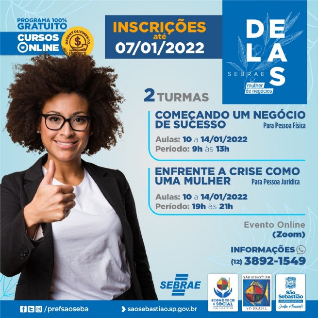 Foto: Prefeitura promove cursos gratuitos on-line do Programa Sebrae Delas