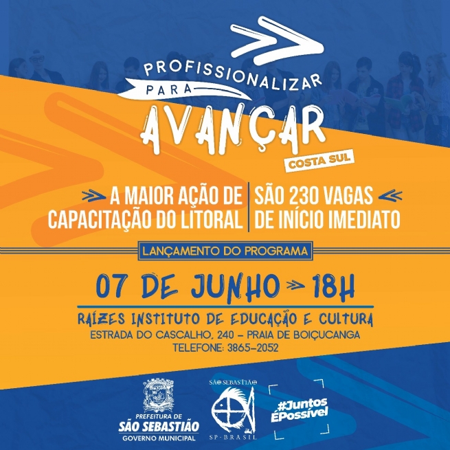 Foto: Prefeitura vai realizar lançamento dos cursos “Profissionalizar Para Avançar - Costa Sul” na quinta-feira