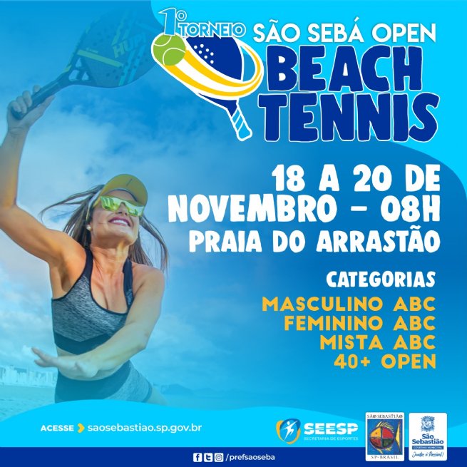 Foto: 1ª Etapa do São Sebá Open de Beach Tennis busca elevar nível da modalidade no município 