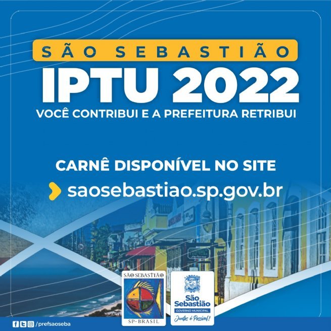 Foto: Carnê de IPTU 2022 está disponível no site da Prefeitura