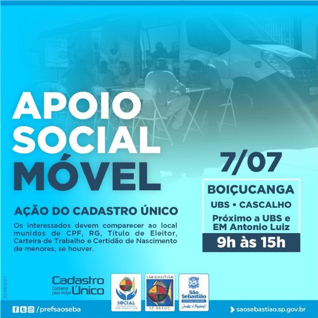 Foto: Prefeitura realiza Apoio Social Móvel no bairro Boiçucanga nesta quarta-feira (07)
