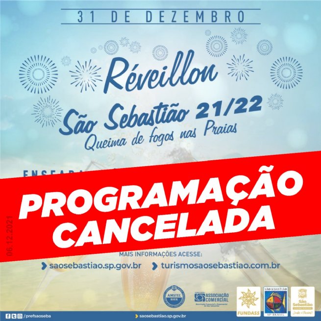 Foto: Prefeitura de São Sebastião cancela queima de fogos do réveillon e suspende Carnaval 2022