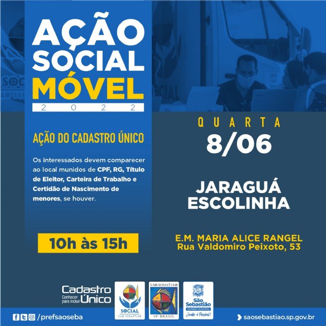 Foto: Prefeitura realiza Ação Social Móvel nesta quarta-feira (8) no bairro Jaraguá