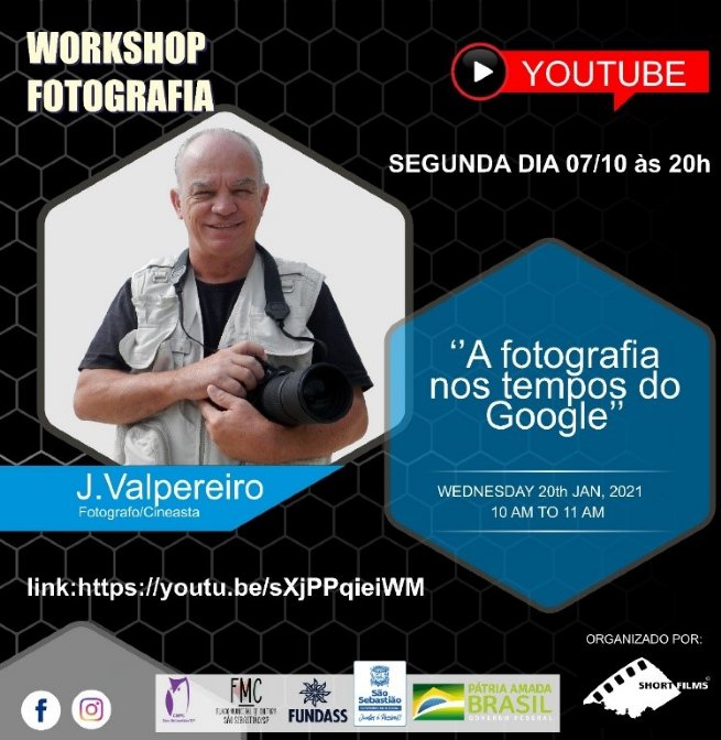 Foto: Espaço Shortfilms promove workshop online de fotografia em proposta contemplada pela Lei Aldir Blanc