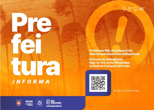 Foto: Prefeitura Informa: 199 temporariamente fora do ar