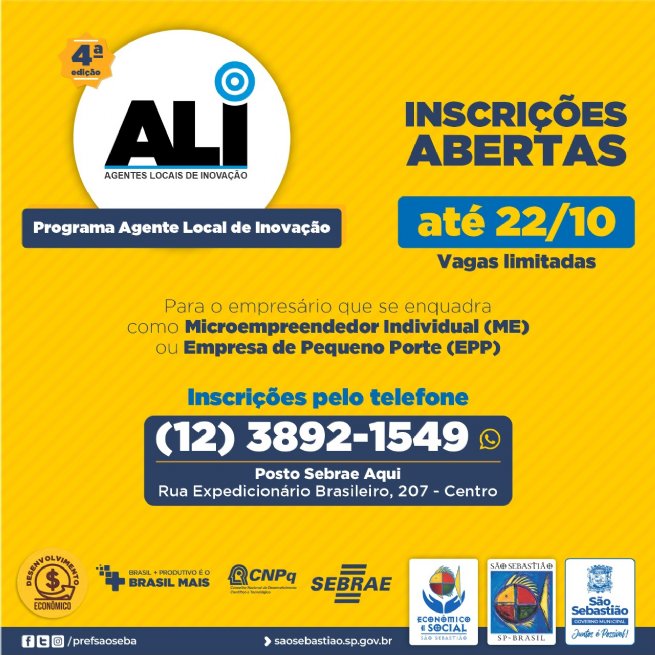 Foto: Prefeitura abre inscrições para o 4º Programa Agente Local de Inovação (ALI)