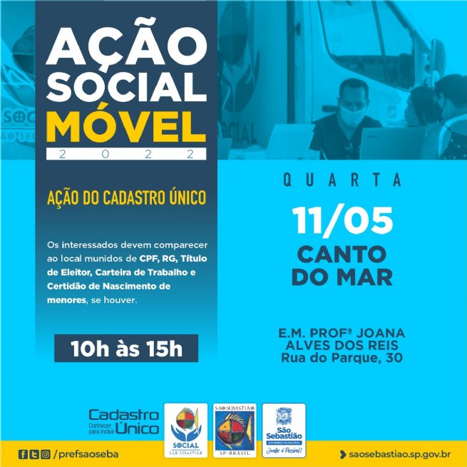 Foto: Prefeitura realiza Ação Social Móvel no bairro Canto do Mar