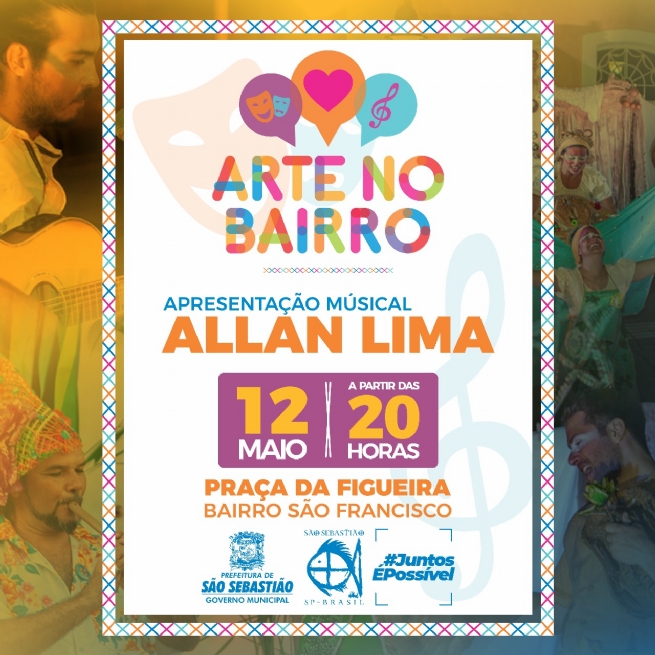 Foto: Cantor Allan Lima se apresenta neste sábado no projeto “Arte no Bairro”