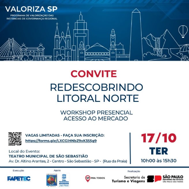 Foto: Workshop ‘Redescobrindo Litoral Norte’ será realizado ao trade turístico no dia 17 de outubro