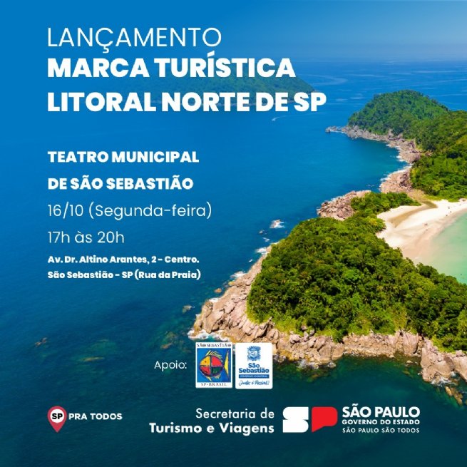 Foto: São Sebastião recebe evento de lançamento da nova marca turística do Litoral Norte na segunda-feira