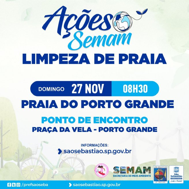 Foto: Prefeitura realizará ação de limpeza de praia e conscientização ambiental no Porto Grande
