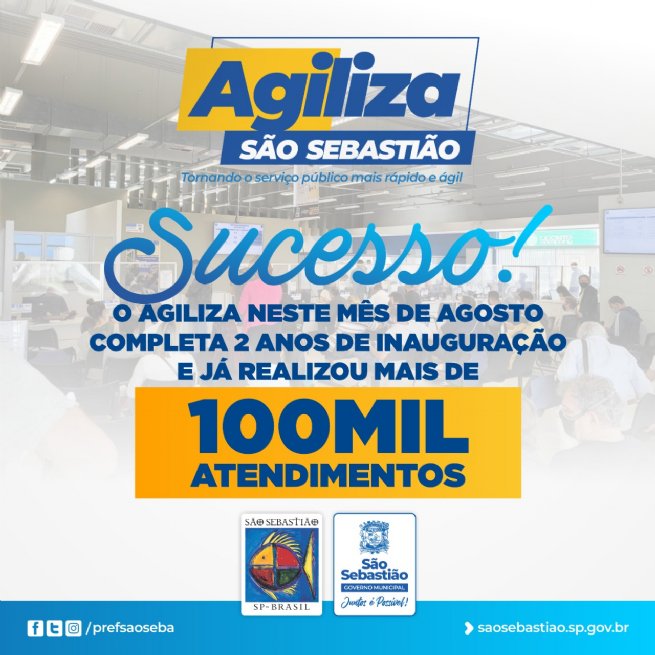 Foto: Agiliza São Sebastião comemora 2 anos com mais de 100 mil atendimentos à população