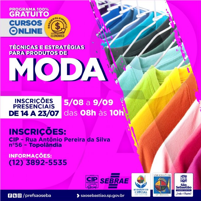Foto: Prefeitura abre inscrições para curso gratuito de Técnicas e Estratégias para Produtos de Moda