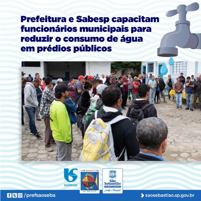 Foto: Prefeitura e Sabesp capacitam funcionários municipais para reduzir e melhorar o consumo de água