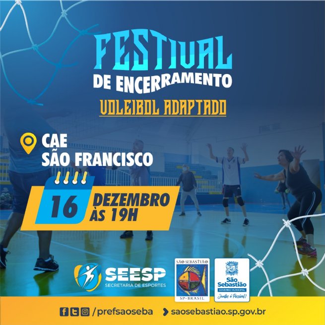 Foto: Festival de Encerramento de Futsal e Voleibol Adaptado motiva alunos experientes de São Sebastião 