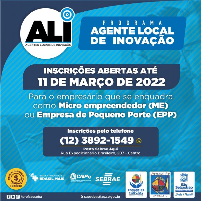 Foto: Prefeitura abre inscrições para o 5º Programa Agente Local de Inovação (ALI)