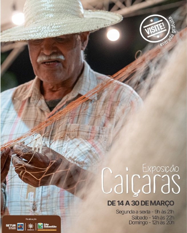 Foto: Exposição ‘Caiçaras’ destaca a arte e a memória da cultura tradicional de São Sebastião na Casa da Cultura