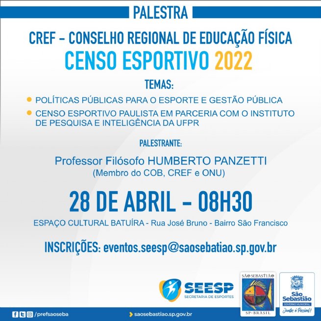 Foto: Prefeitura abre inscrições para palestra com professor e filósofo Humberto Panzetti