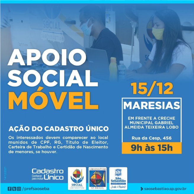 Foto: Prefeitura realiza Apoio Social Móvel no bairro Maresias