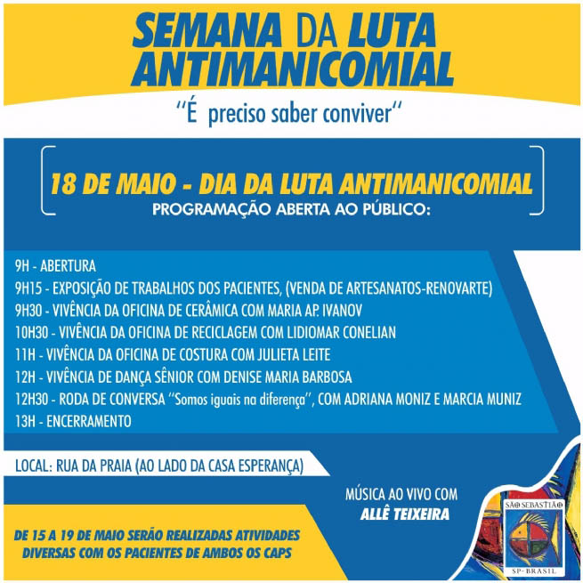 Foto: Série de atividades marcam semana da luta antimanicomial em São Sebastião
