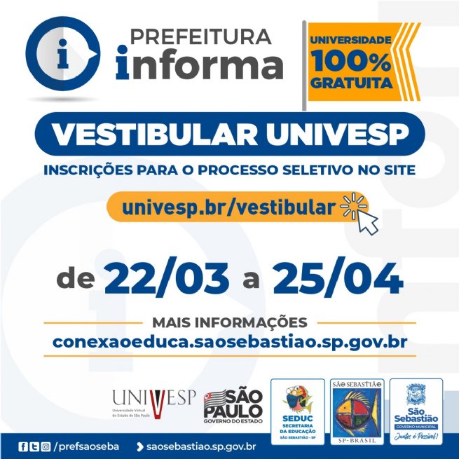 Foto: Inscrições para cursos de graduação gratuitos da Univesp abrem na próxima terça-feira (22)
