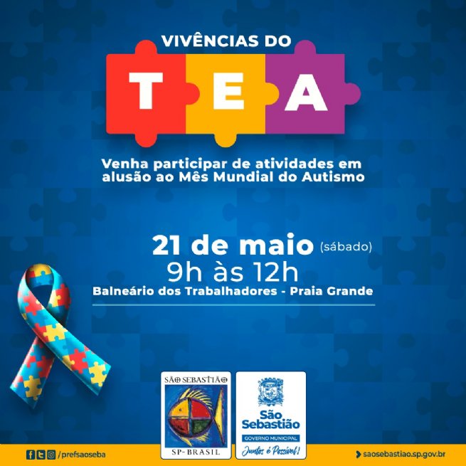 Foto: Prefeitura promove atividades direcionadas às pessoas com Transtorno do Espectro Autista (TEA) neste sábado (21) no Balneário dos Trabalhadores