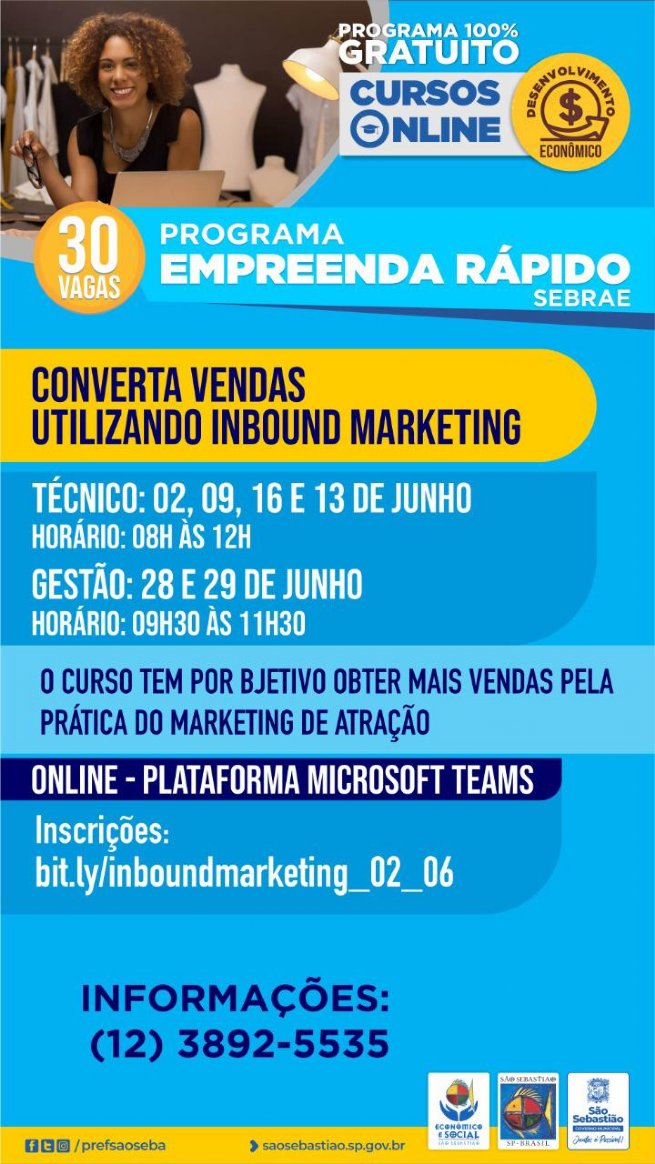 Foto: Prefeitura abre inscrições para cursos online gratuitos do Programa Empreenda Rápido