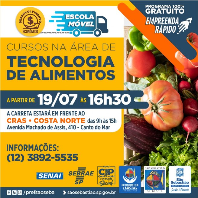 Foto: Escola Móvel do SENAI chega nesta segunda-feira (19) a São Sebastião