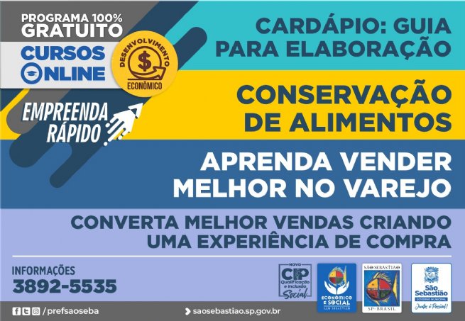 Foto: Prefeitura abre inscrições para cursos profissionalizantes gratuitos