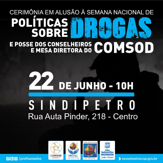 Foto: Conselho Municipal sobre Drogas com apoio da Prefeitura realiza programação para a Semana Nacional de Políticas sobre Drogas