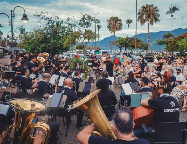 Foto: Banda Municipal de São Sebastião se apresenta no domingo no Complexo Turístico da Rua da Praia