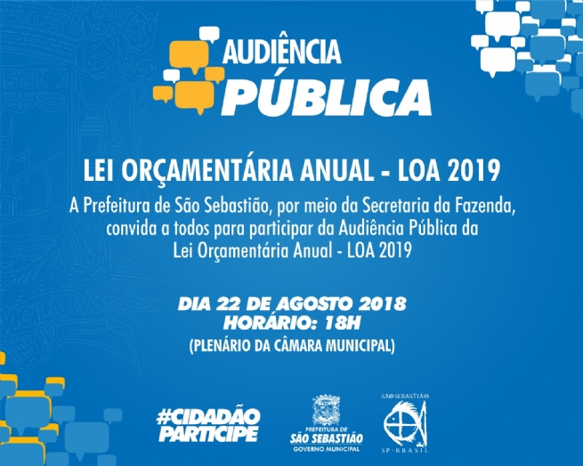 Foto: Prefeitura promove audiência pública sobre Lei Orçamentária Anual nesta quarta-feira(22/08)