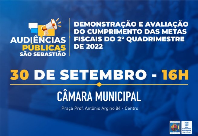 Foto: Prefeitura realiza audiência pública sobre metas fiscais do 2º Quadrimestre de 2022
