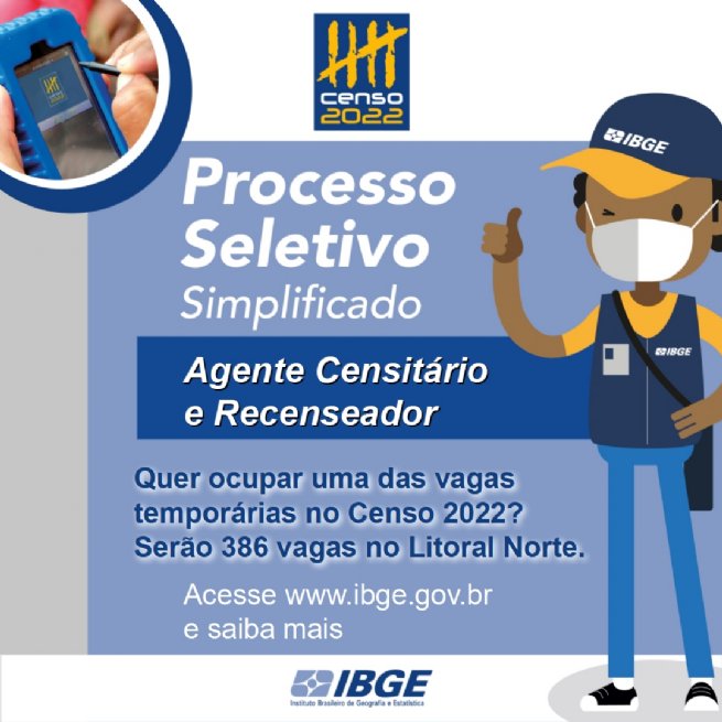 Foto: IBGE abre processo seletivo para o Censo 2022 em São Sebastião