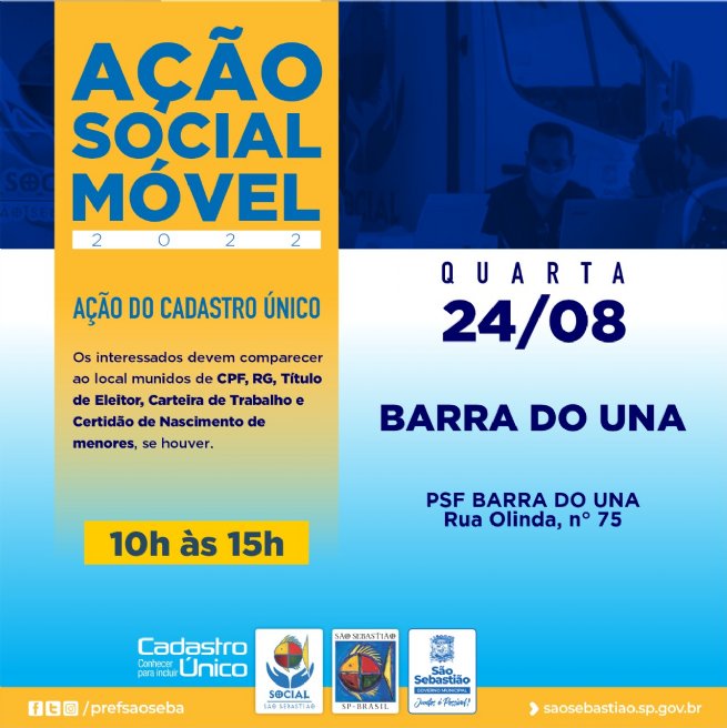Foto: Prefeitura realiza Ação Social Móvel no bairro Barra do Una