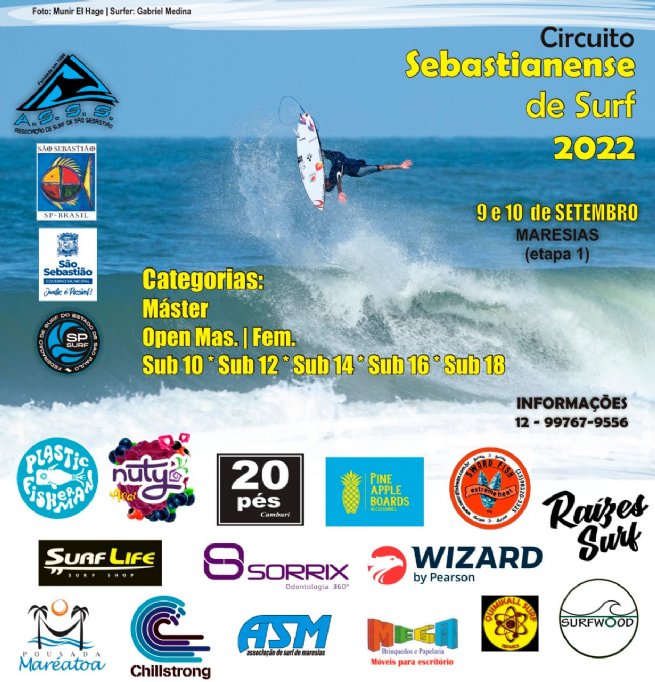 Foto: 1ª Etapa do Sebastianense de Surf será disputada em Maresias  