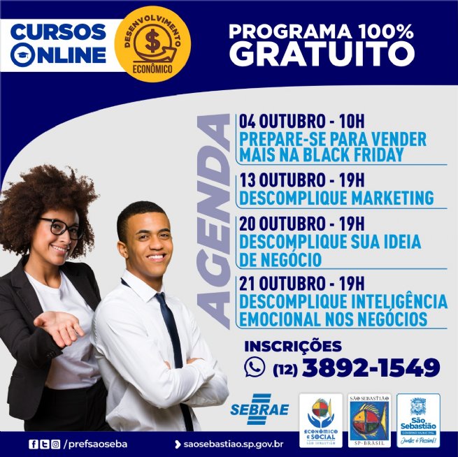 Foto: Cursos on-line gratuitos voltados a empreendedores são ministrados pela Prefeitura em parceria com o SEBRAE