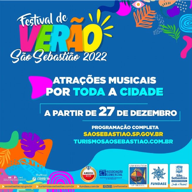 Foto: Festival de Verão inicia na próxima segunda-feira (27) com shows de artistas locais de Costa Sul à Norte de São Sebastião