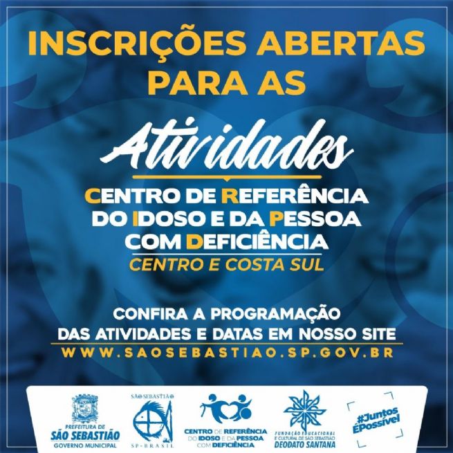 Foto: Inscrições abertas para atividades no Centro da Pessoa com Deficiência e do Idoso