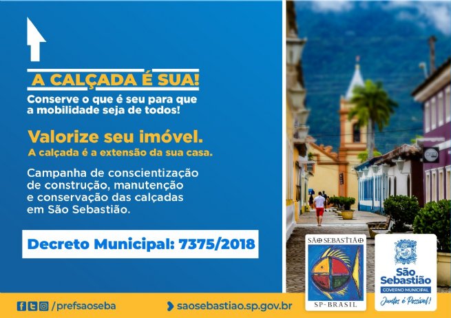 Foto: Prefeitura lança campanha “A Calçada é Sua. Conserve o que é Seu para que a mobilidade seja de Todos”