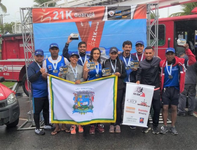 Foto: Atletismo de São Sebastião se destaca em prova no Guarujá
