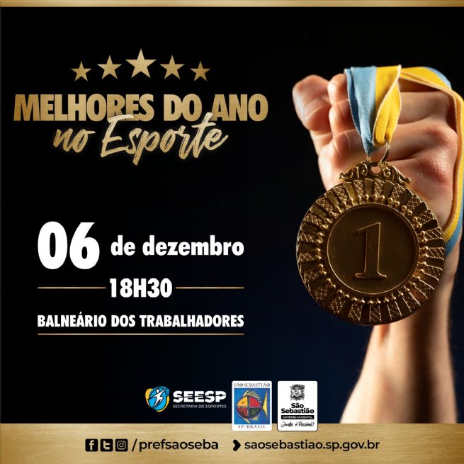 Foto: Troféu Melhores do Ano premiará destaques esportivos de São Sebastião 