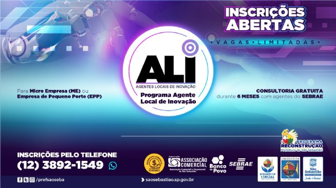 Foto: Prefeitura de São Sebastião abre inscrições gratuitas para o programa Agente Local de Inovação (ALI)