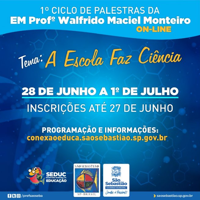 Foto: Escola de São Sebastião promove ciclo de palestras com tema “A Escola Faz Ciência”