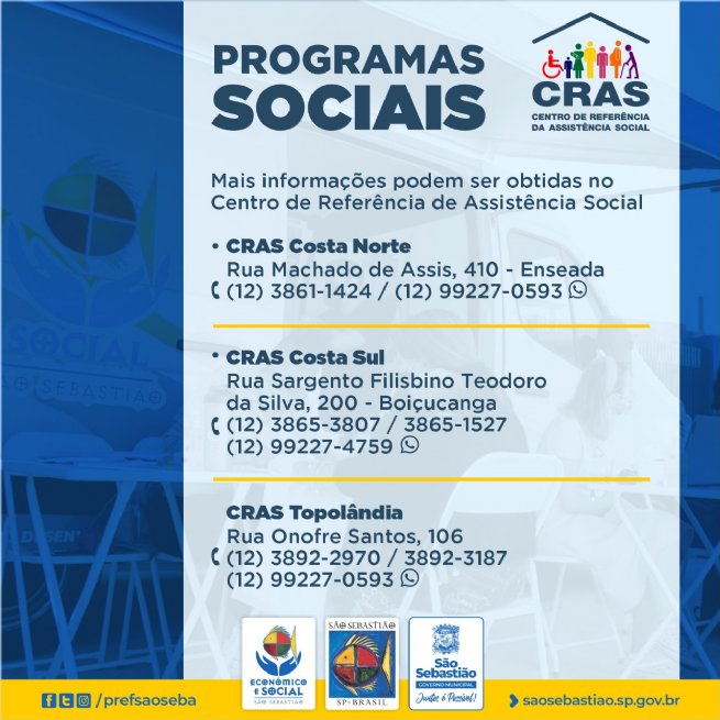 Foto: Mais de mil famílias são beneficiadas por programas sociais em São Sebastião