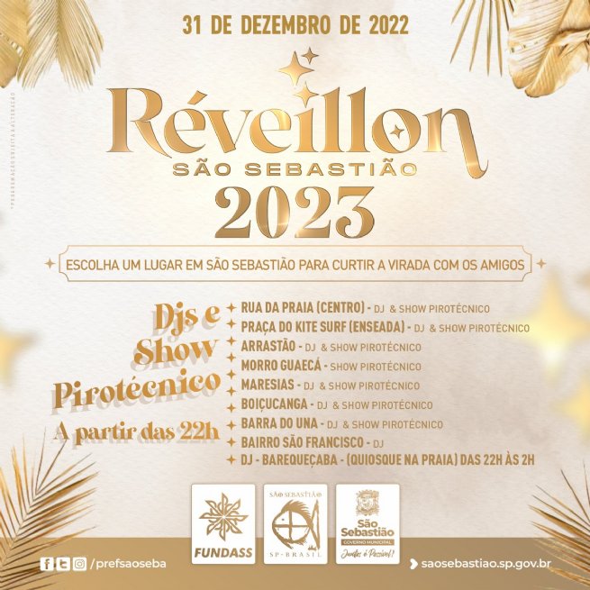 Foto: Prefeitura prepara grande festa de Réveillon em diversas praias de São Sebastião