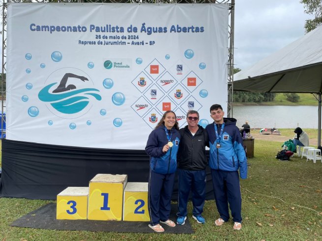 Foto: Nadadores de São Sebastião conquistam pódio no Campeonato Paulista de Águas Abertas